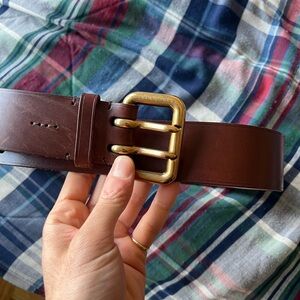 Ralph Lauren purple label used brown leather belt size 32.